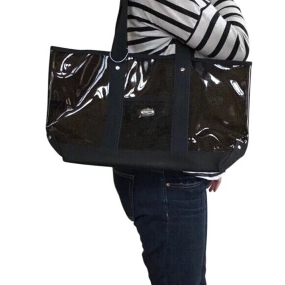 Coach Black Glitter Clear Beach Tote - Picture 2 of 9
